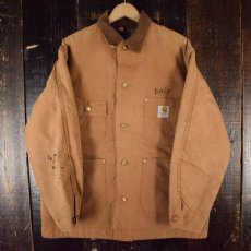 画像1: 70's〜 Carhartt USA製 プリントタグ ブランケット付き ダックカバーオール (1)