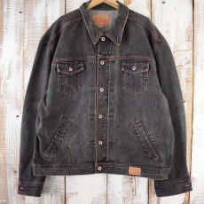 画像1: 80's〜90's GUESS USA製 ブラックデニムジャケット 4XL (1)