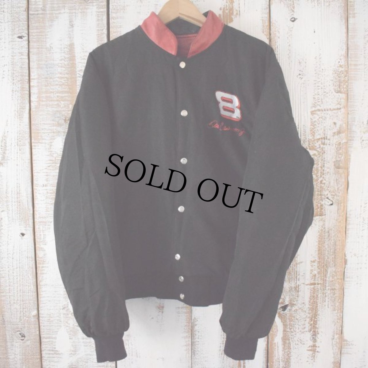 画像3: 90's JEFF HAMILTON "Budweiser" レザー切り替え リバーシブルレーシングジャケット M (3)