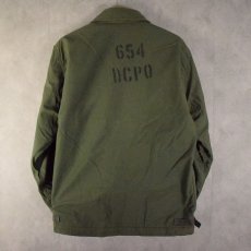 画像1: 80's U.S.NAVY A-2 ステンシル入り デッキジャケット LARGE (1)