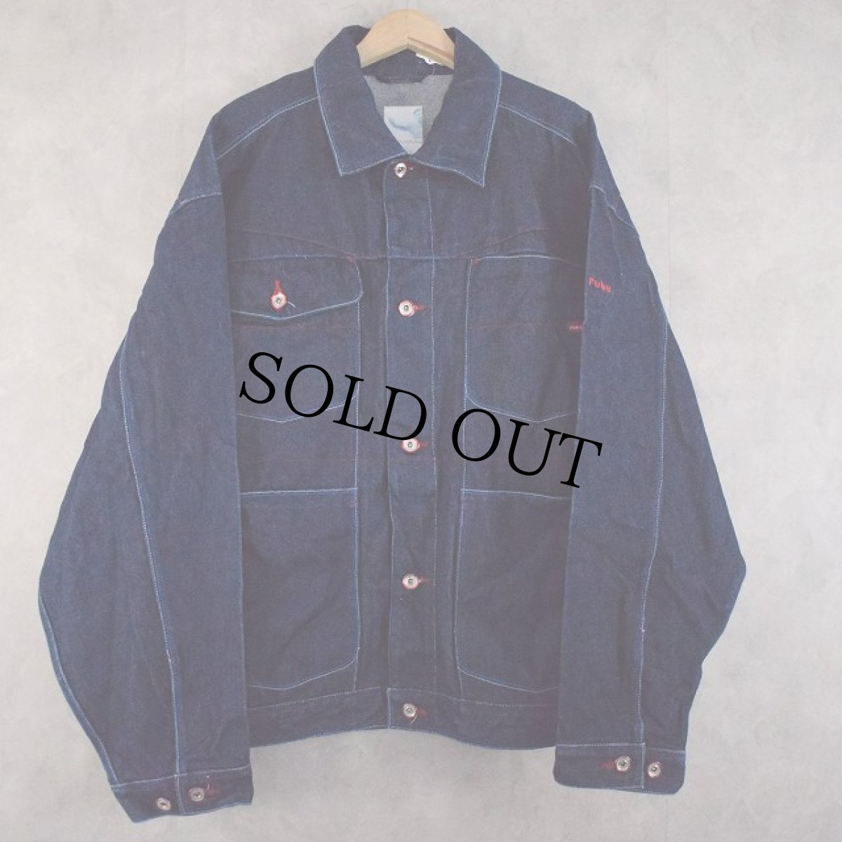 画像2: PLATINUM FUBU "Muhammad Ali" バックプリント デニムジャケット XL (2)