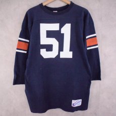 画像1: 80's Champion USA製 トリコタグ フットボールTシャツ L (1)