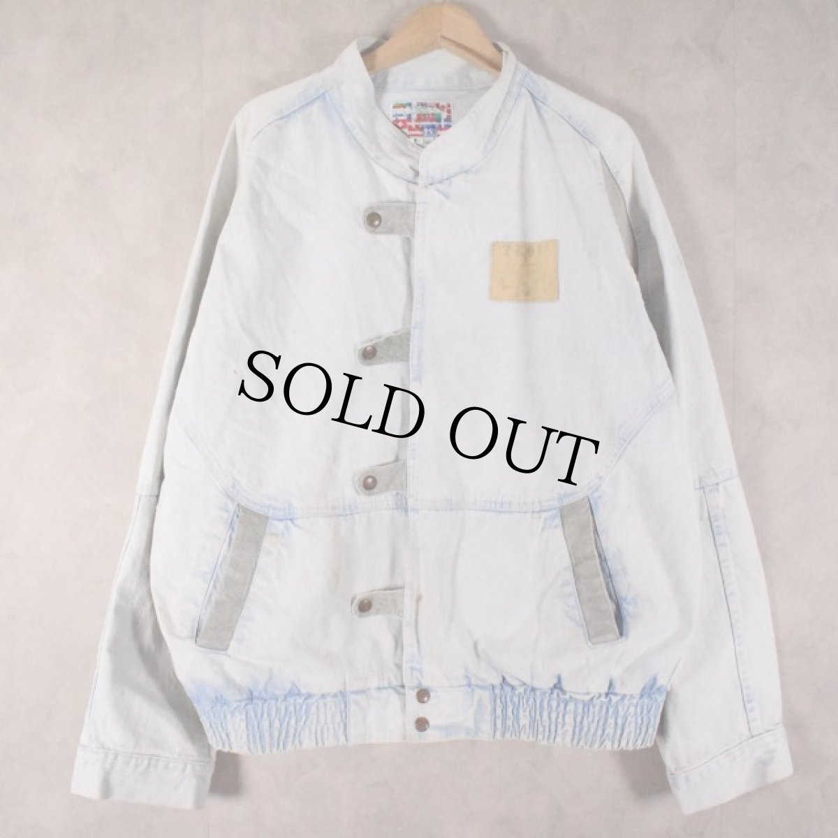 画像2: 80〜90's TROOP ロゴ刺繍デニムジャケット L (2)