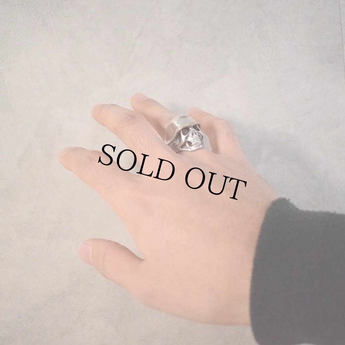 画像2: 80's G&S "ヘルメット×スカル" バイカーリング 19号 (2)