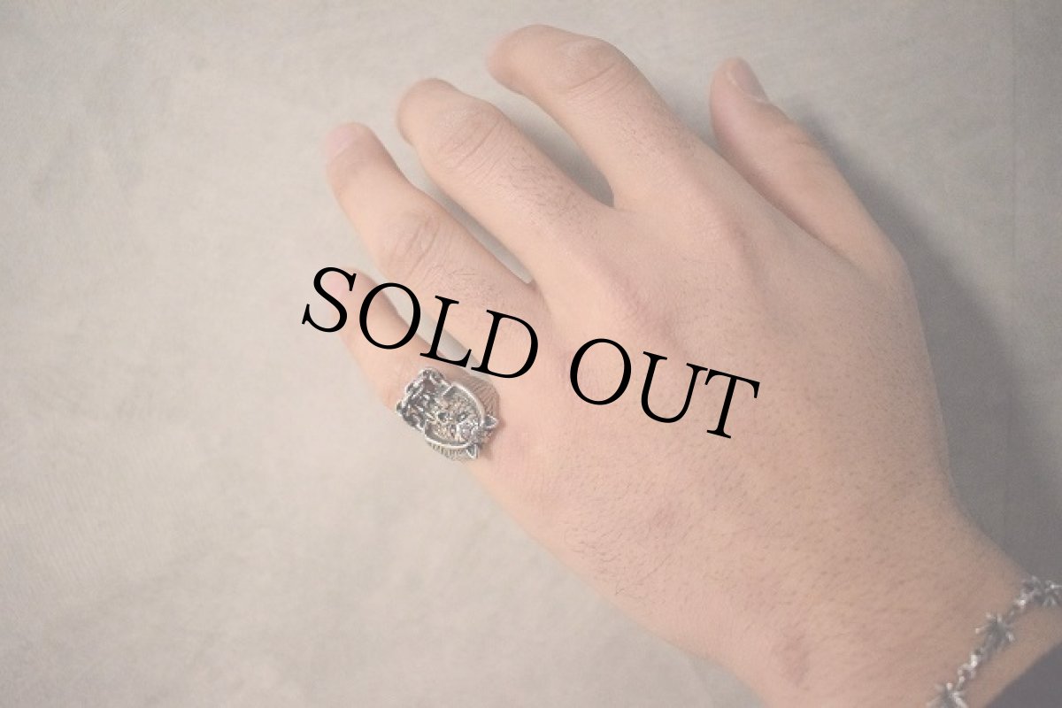 画像2: 80's G&S "ビースト×チェーン" アニマルモチーフリング 11号 (2)