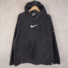 画像1: NIKE ロゴ刺繍フリースフーディ XL (1)