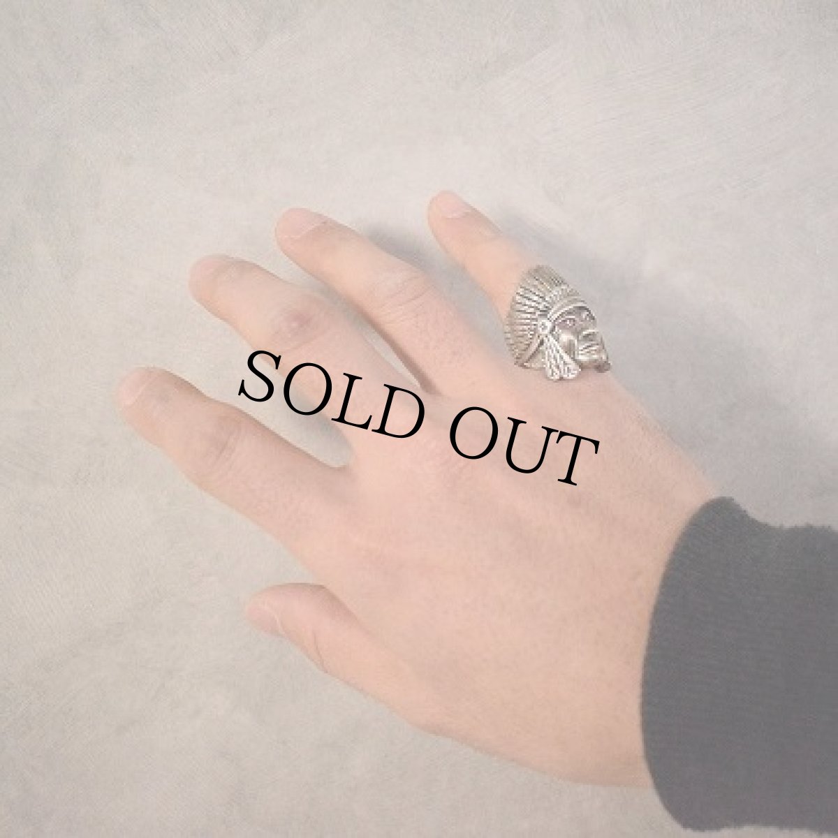 画像2: 80's G&S "インディアンヘッド" フェイスモチーフリング 15号 (2)