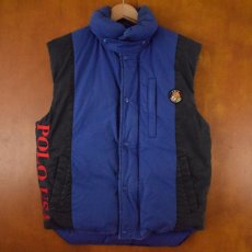 画像2: 90's POLO Ralph Lauren "クッキーパッチ＆サイクルスキー" コットンダウンベスト M (2)