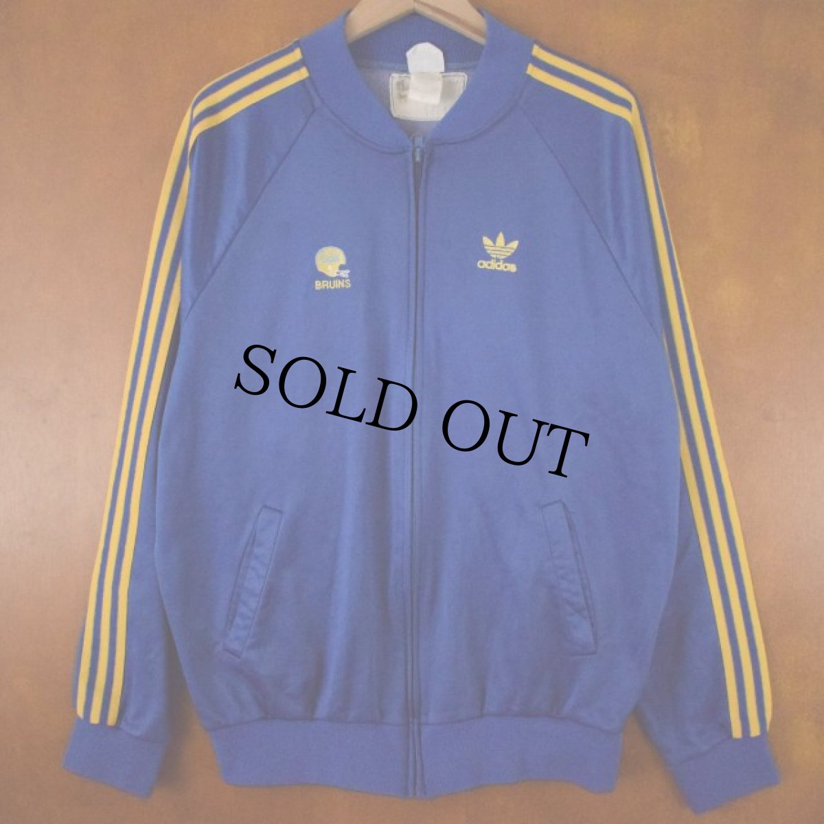 画像1: 70〜80's adidas USA製 "UCLA BRUINS" トラックジャケット 青×黄 XL (1)