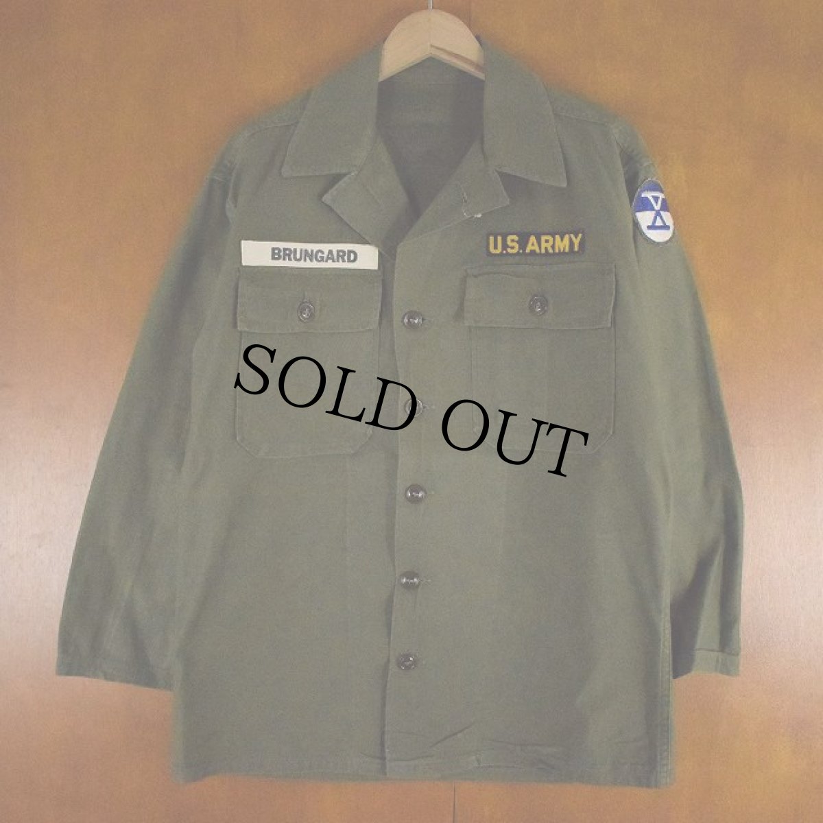 画像1: 50's U.S.ARMY Utility Shirt 1st LARGE (1)