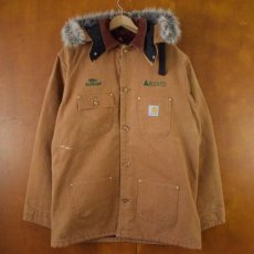 画像1: 〜90's Carhartt USA製 ダック地 内キルティング ミシガンチョアコート フード付き LARGE TALL (1)