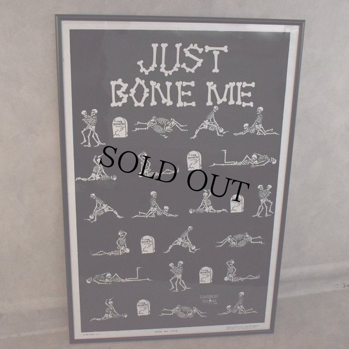 画像1: 90's "JUST BONE ME" Art Poster 額入り (1)