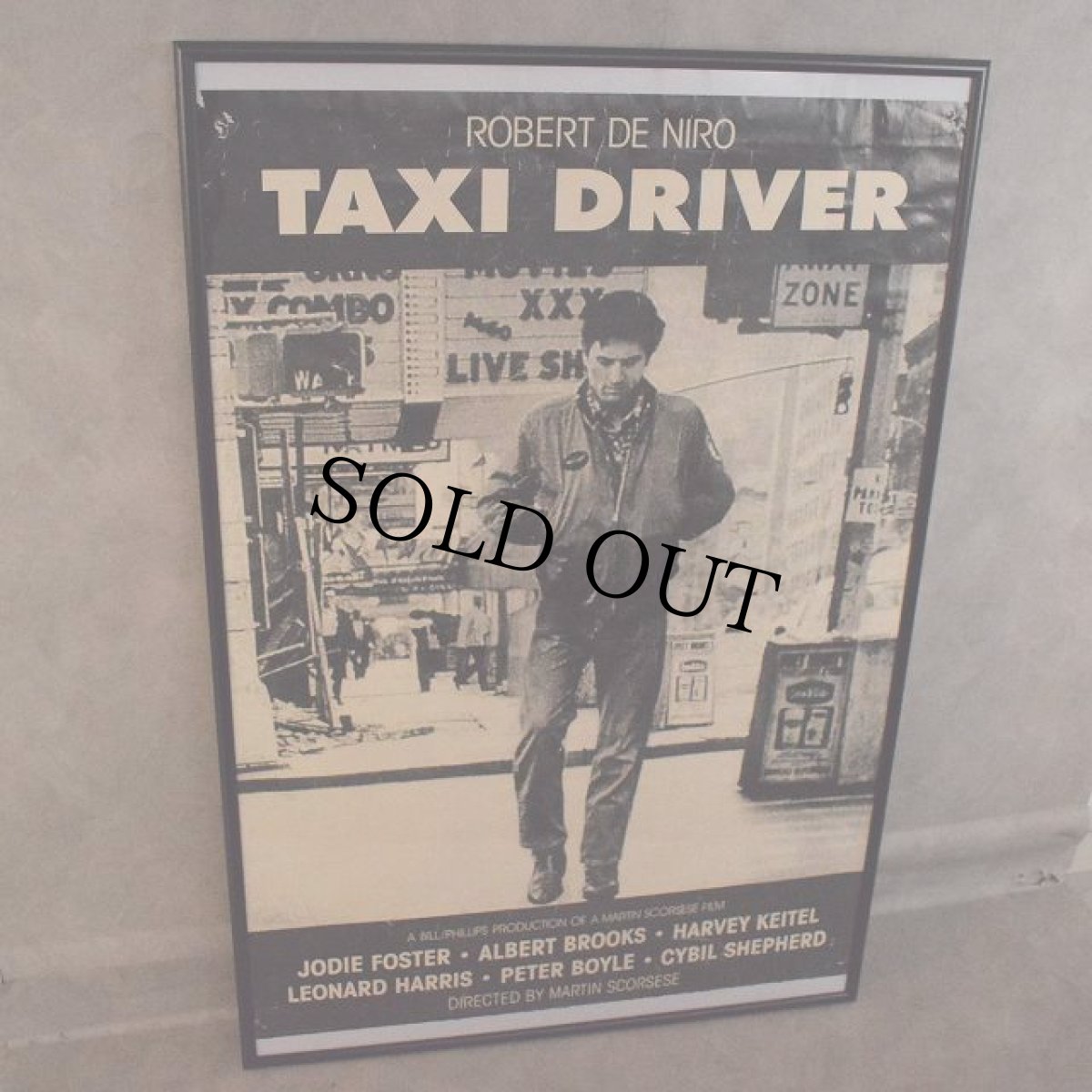 画像1: 90's TAXI DRIVER "ROBERT DE NIRO" Movie Poster 額入り (1)