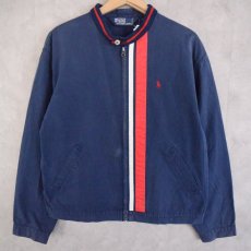 画像1: POLO Ralph Lauren ラインデザイン コットンジップジャケット L (1)