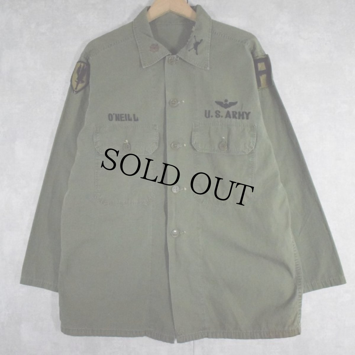 画像1: 60's U.S.ARMY Poplin Utility Shirt 2nd (1)