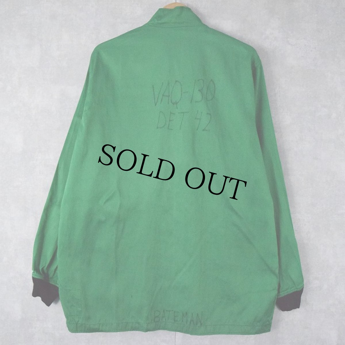 画像2: 60's U.S.NAVY Flight Deck Summer Jacket Green (2)