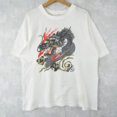 画像1: "龍"  ドラゴンプリントTシャツ L (1)