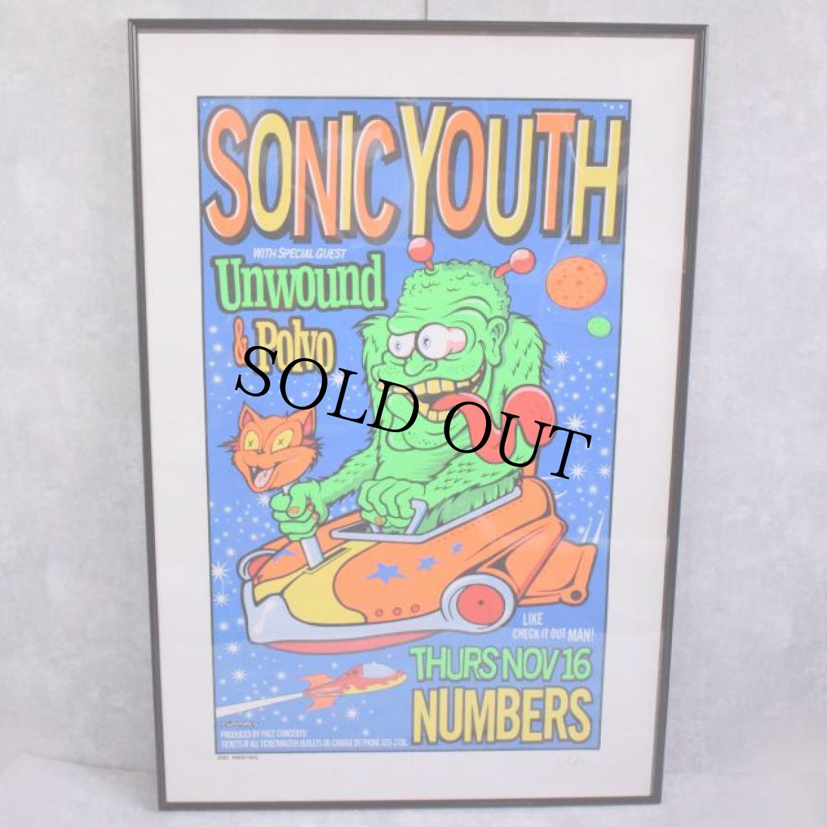 画像1: 1995 SONIC YOUTH "Unwound & Polvo" Poster (1)