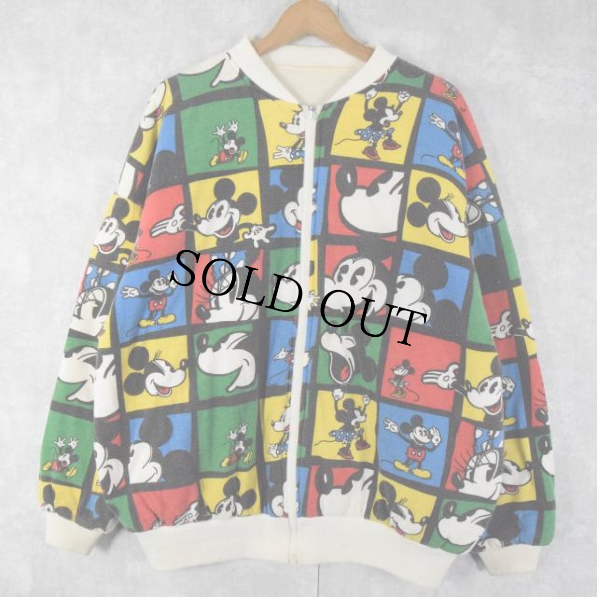 画像2: MICKEY MOUSE 大判プリント リバーシブル 中綿コットンジャケット (2)