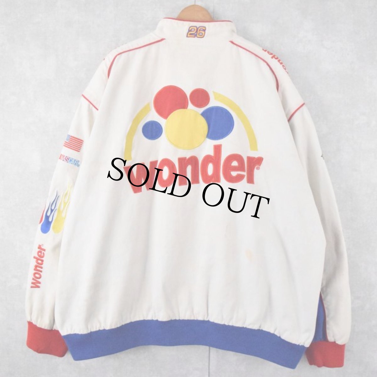 画像2: JH DESIGN "wonder" 刺繍&パッチ付き レーシングジャケット 4XL (2)