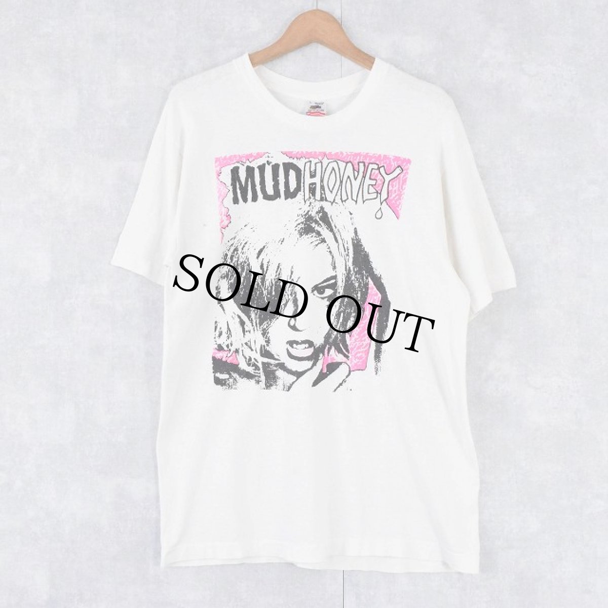 画像1: 90's MUD HONEY USA製 ロックバンドTシャツ L (1)