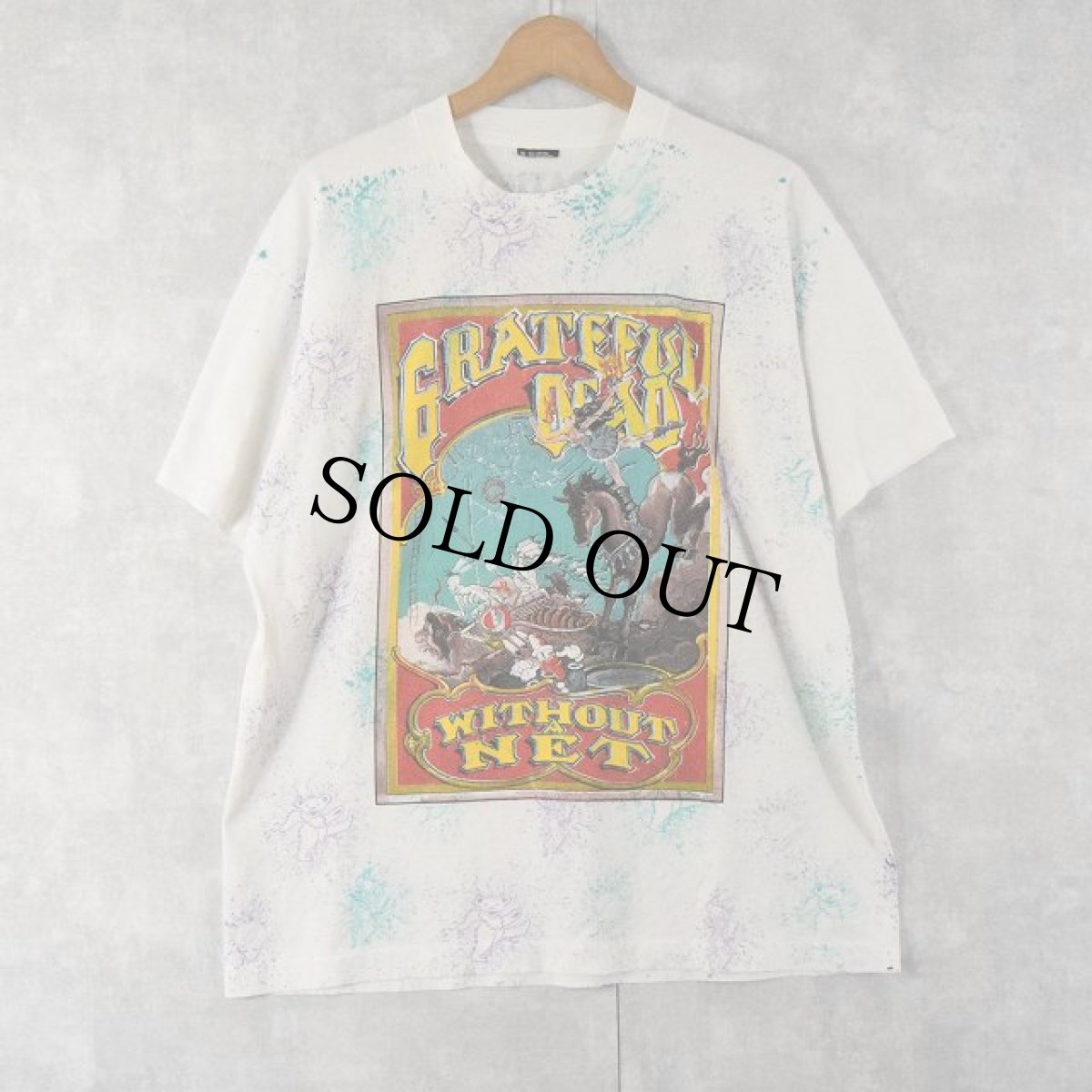 画像1: 90's GRATEFUL DEAD USA製 "DEAD TOUR 91" ツアー手刷りプリントTシャツ XL (1)