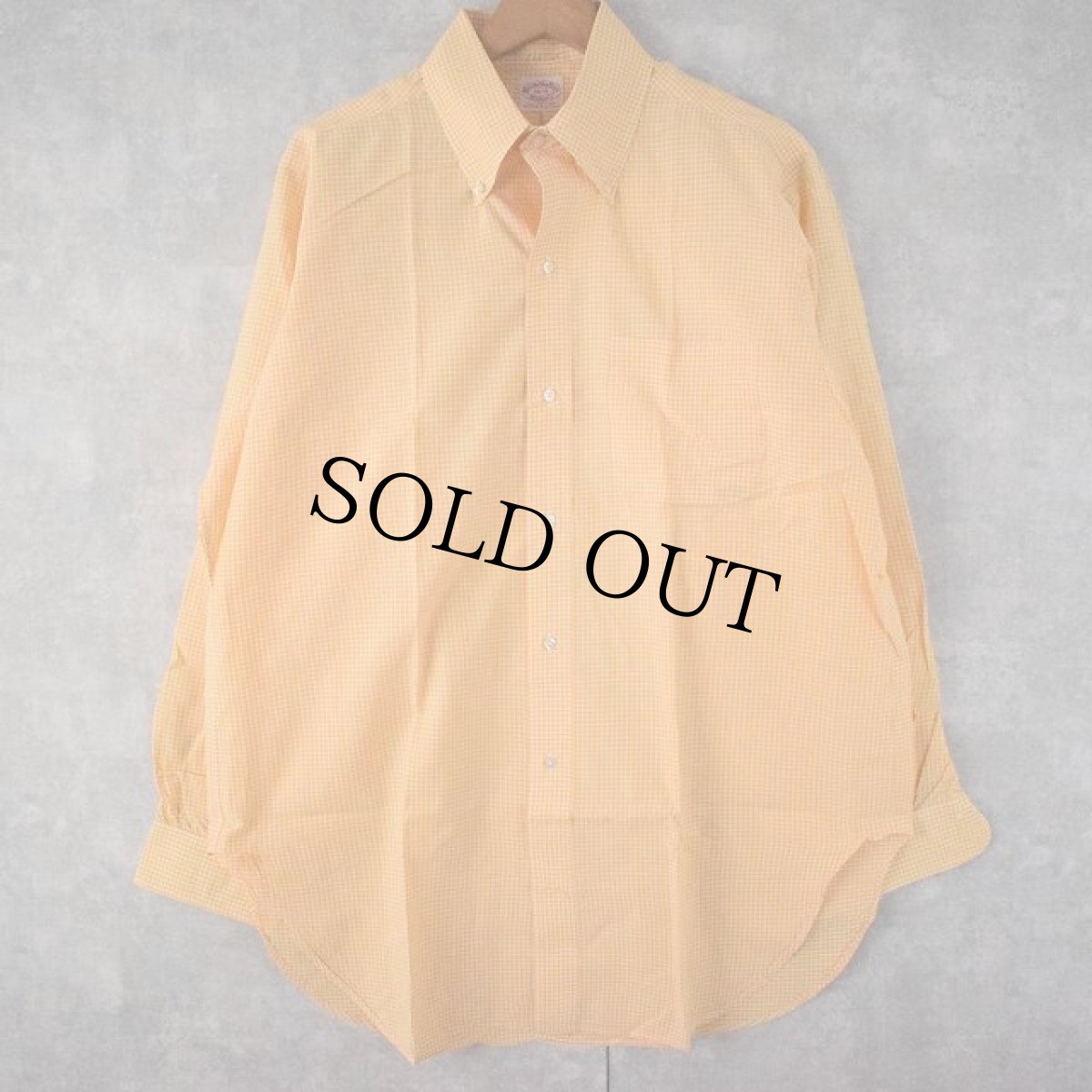 画像2: 70〜80's BrooksBrothers USA製 ギンガムチェック柄 ボタンダウンコットンシャツ DEADSTOCK 16 (2)