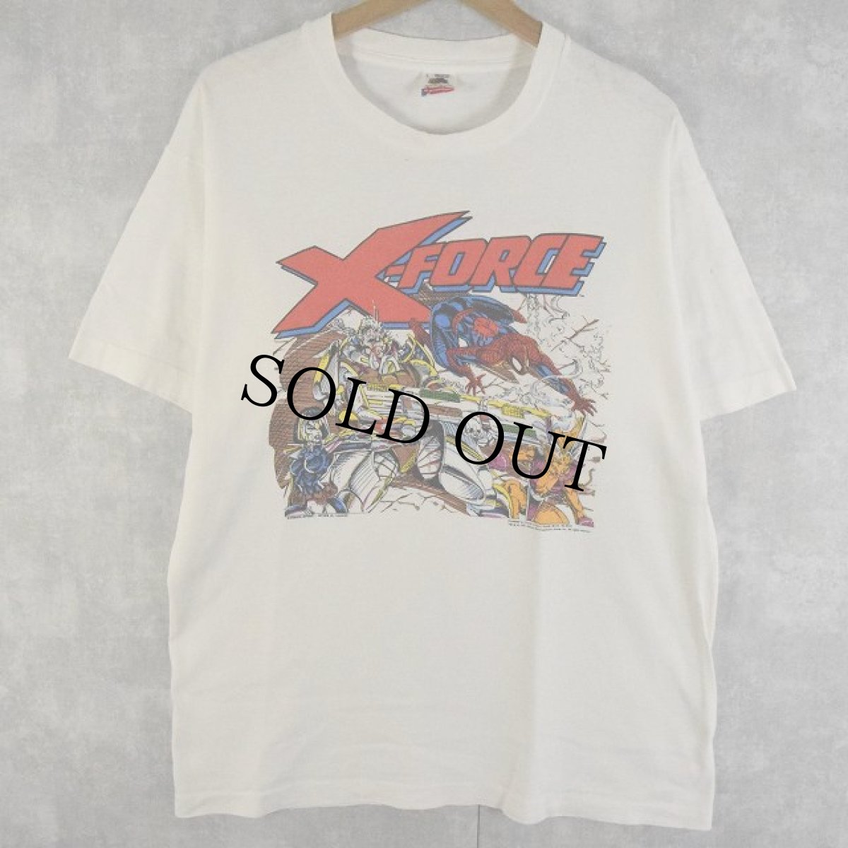 画像1: 90's MARVEL X-FORCE USA製 プリントTシャツ L (1)