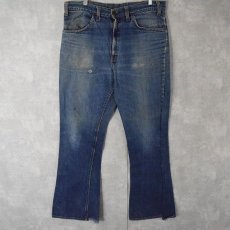 画像1: 60〜70's Levi's 646 BIGE リメイクフレアデニムパンツ W33 (1)