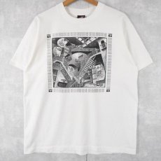 画像1: 90's M.C. ESCHER　Relativity "cystic fibrosis stair climb" アートTシャツ L (1)