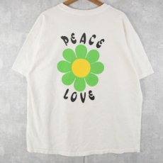 画像2: 90's Flower Power ヒッピーイラストTシャツ (2)
