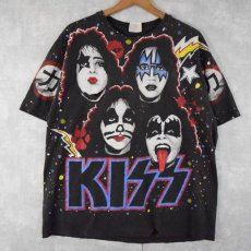 画像1: 90's KISS USA製 "Winterland Rock Express" 大判プリント ハードロックバンドTシャツ XL (1)