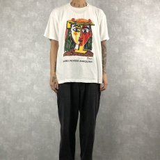 画像2: 80's Pablo Picasso "MUSEO PICASSO" アートTシャツ XL (2)