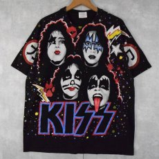 画像1: 90's KISS USA製 "Winterland Rock Express" 大判プリント ハードロックバンドTシャツ XL (1)