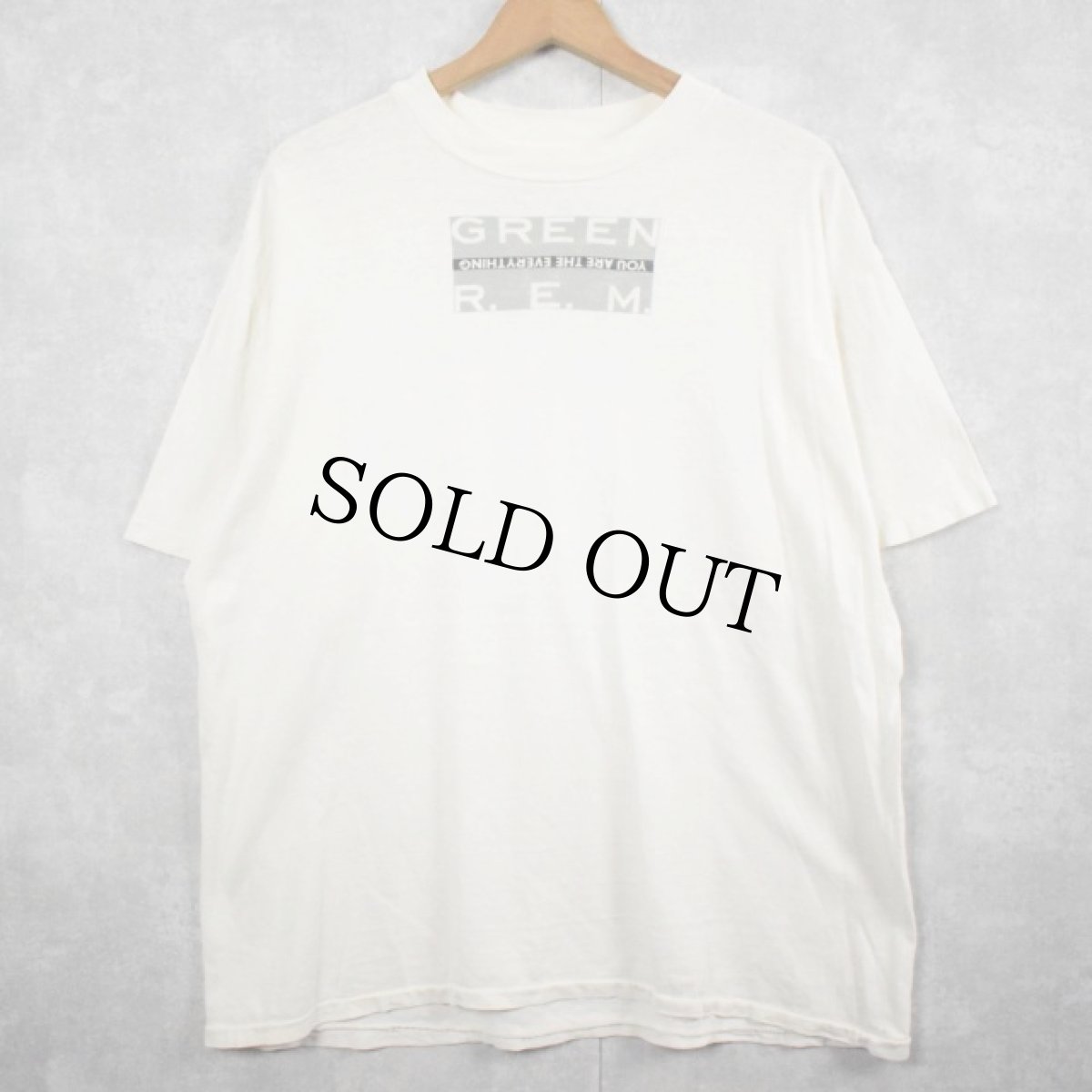 画像1: 80〜90's GREEN "R.E.M" オルタナティブロックバンドTシャツ (1)
