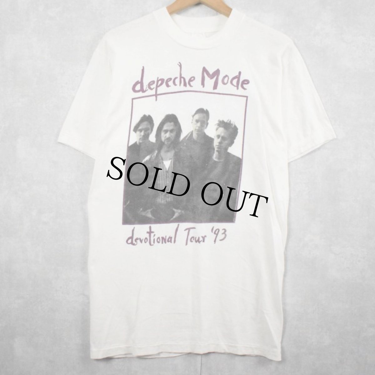 画像1: 1993 Depeche Mode "devotional tour" ロックバンドツアーTシャツ (1)