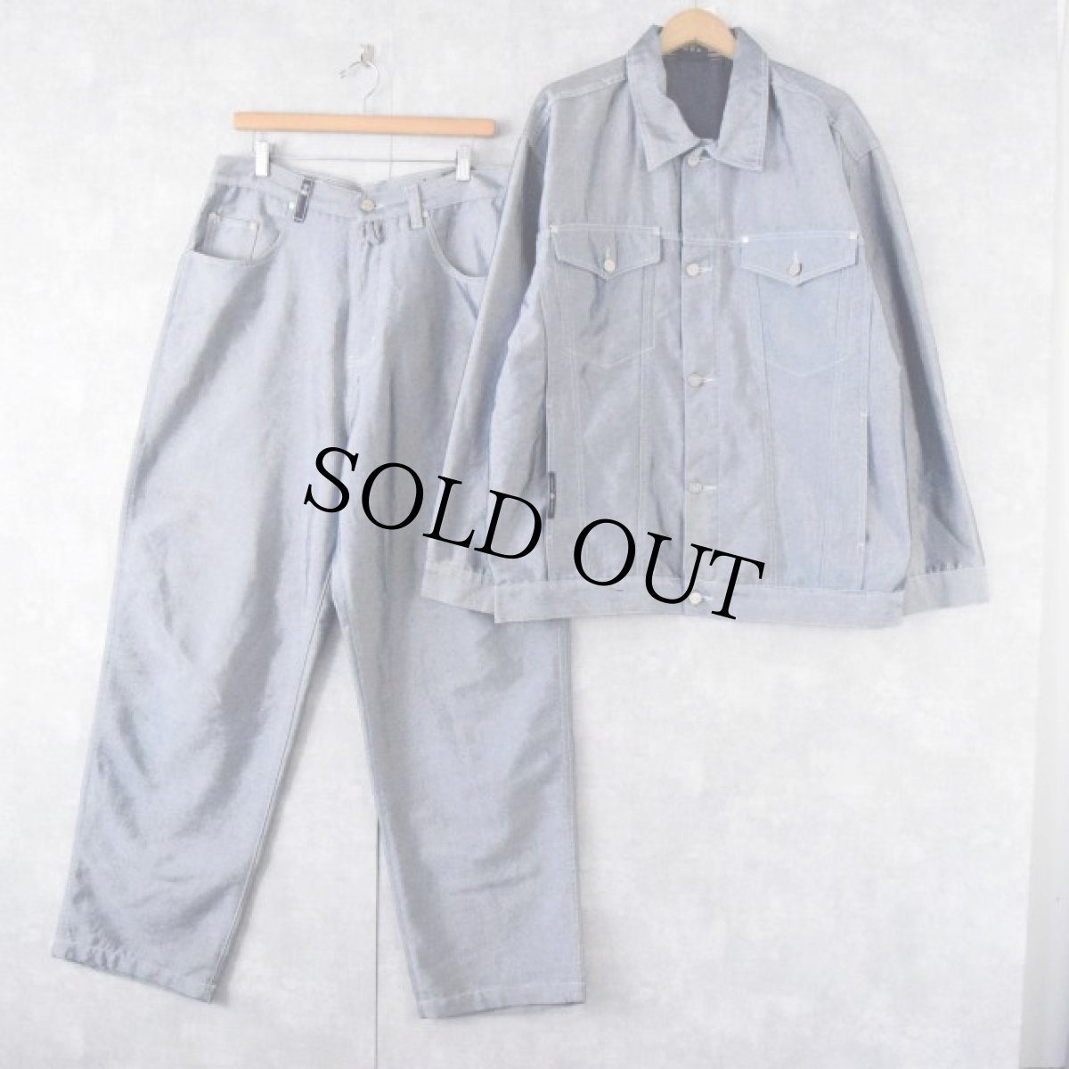 画像1: PUREPLAYAZ JEANS グリッターデニムジャケット&グリッターデニムパンツ SETUP XL (1)
