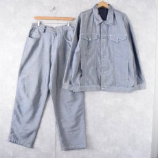 画像1: PUREPLAYAZ JEANS グリッターデニムジャケット&グリッターデニムパンツ SETUP XL (1)