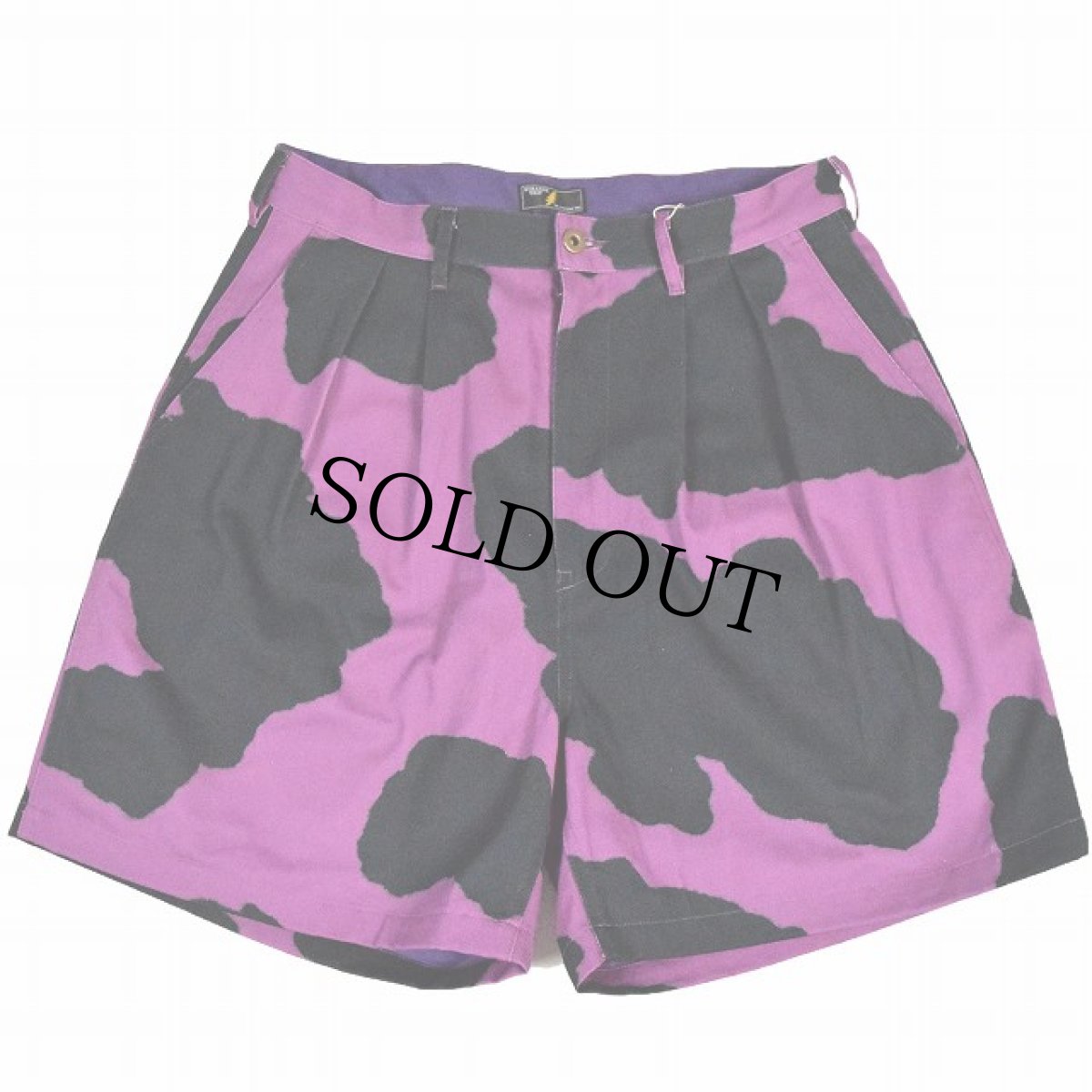 画像1: 【SALE】 STRANGE TRIP "COW WIDE SHORTS" PURPLE 【L】 (1)