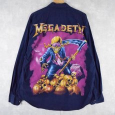 画像1: MEGADEATH ハードロックバンドプリントシャツ (1)