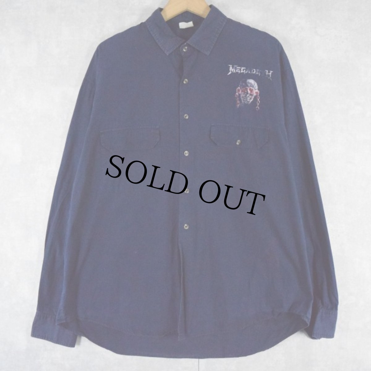 画像2: MEGADETH ハードロックバンドプリントシャツ (2)