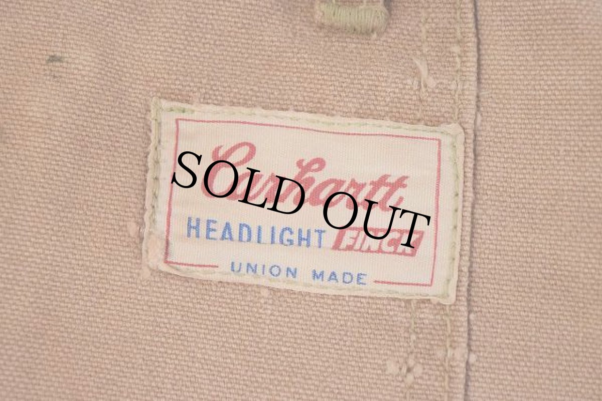 画像2: 60's Carhartt HEADLIGHT FINCK トリプルネーム ダブルニーダックパンツ W34 (2)