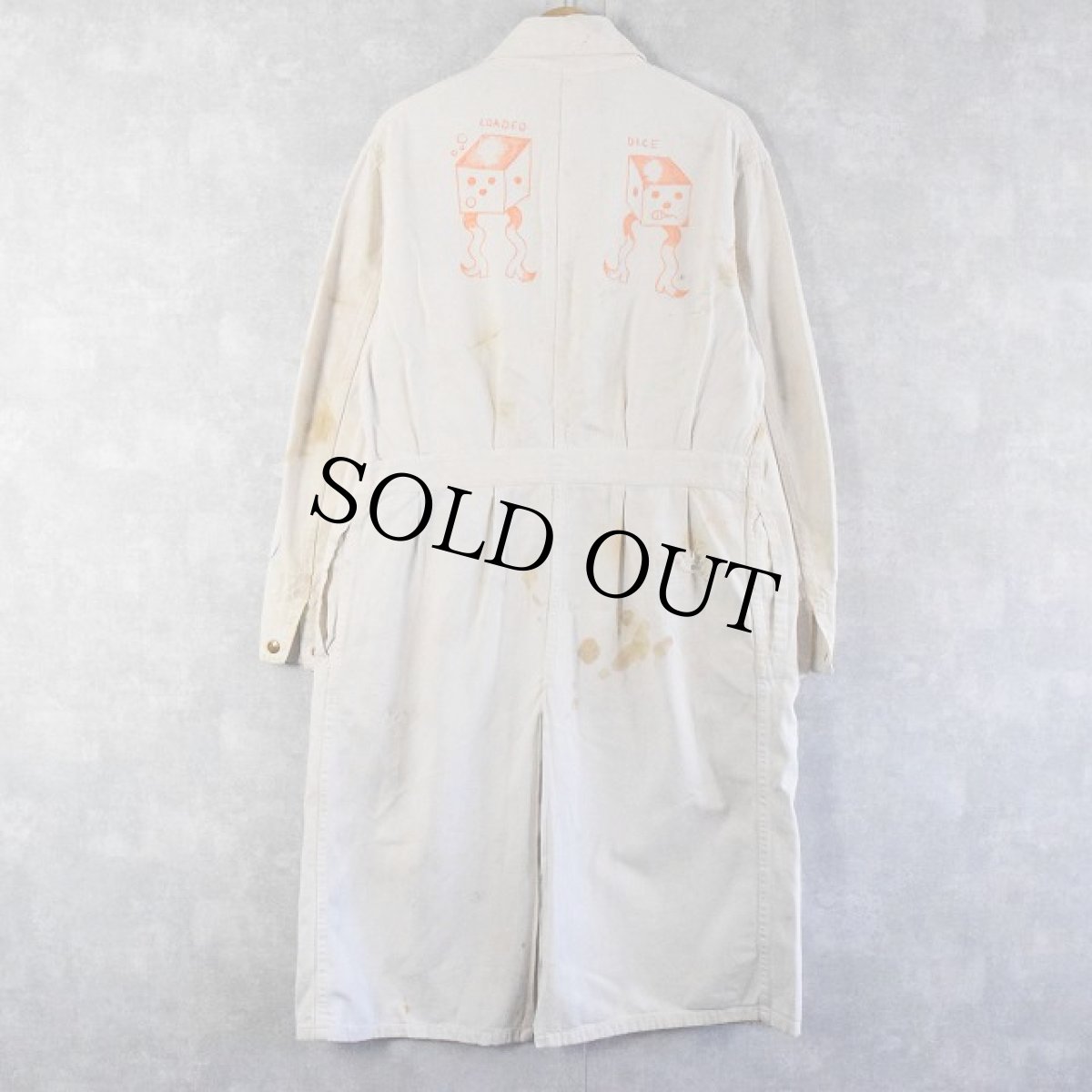 画像2: 60's Universal Overall Co. Hand Painted メモリアルショップコート? 42 (2)