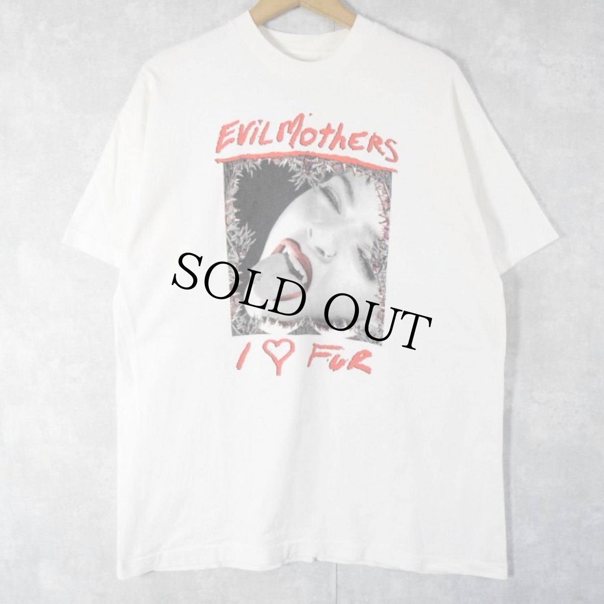 画像1: 90's Evil Mothers "I ♡ Fur" 音楽グループアルバムTシャツ  (1)