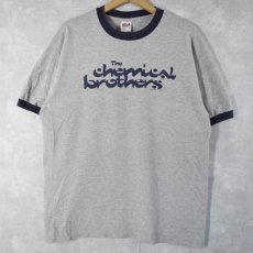 画像1: 90's The Chemical Brothers USA製 ダンスミュージックユニットリンガーTシャツ XL (1)