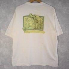 画像1: 90's BANANA REPUBLIC USA製 象プリントTシャツ XL (1)