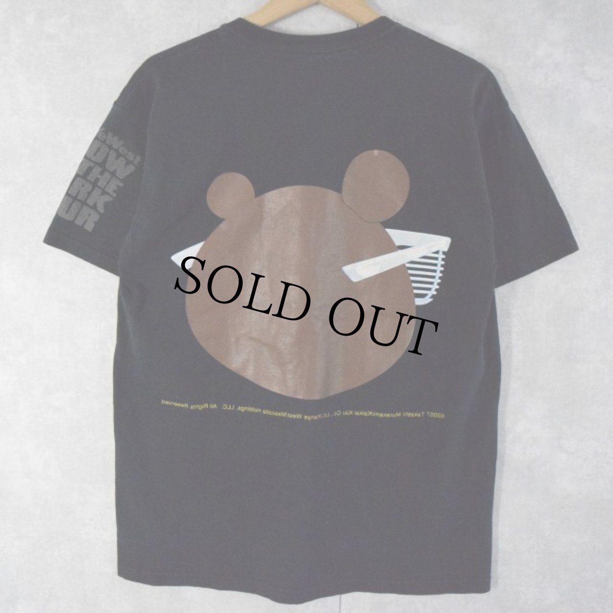 画像2: Kanye West GLOW IN THE DARK TOUR ヒップホップTシャツ M (2)