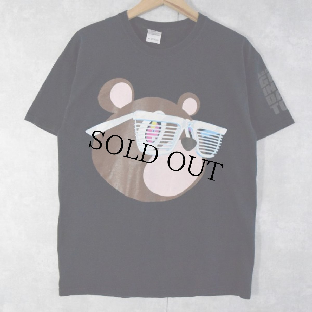 画像1: Kanye West GLOW IN THE DARK TOUR ヒップホップTシャツ M (1)