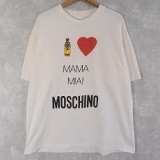 画像1: MOSCHINO USA製 "MAMA MIA" ロゴプリントTシャツ  (1)