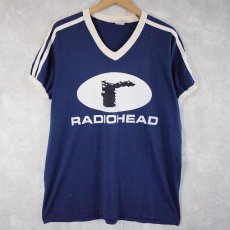 画像1: 90's RADIOHEAD USA製 ロックバンドリンガーTシャツ XL (1)